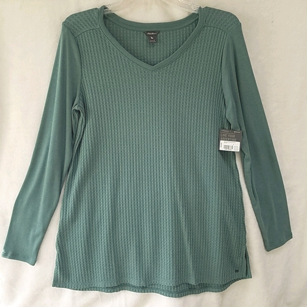 NWT Eddie Bauer Stine's "Exploded" Waffle Tunic